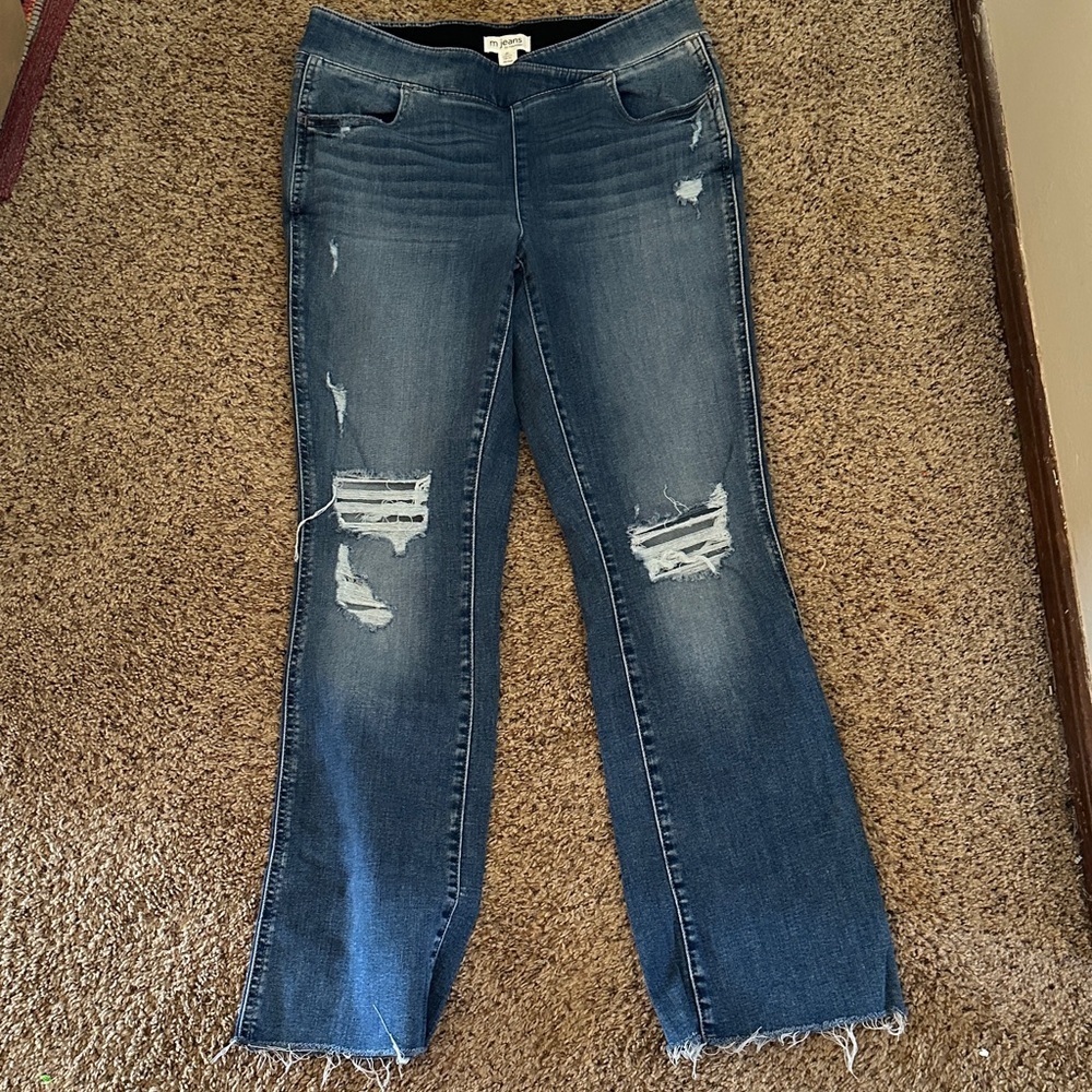 M jeans by a Reese’s Women's Distressed Blue Jeans